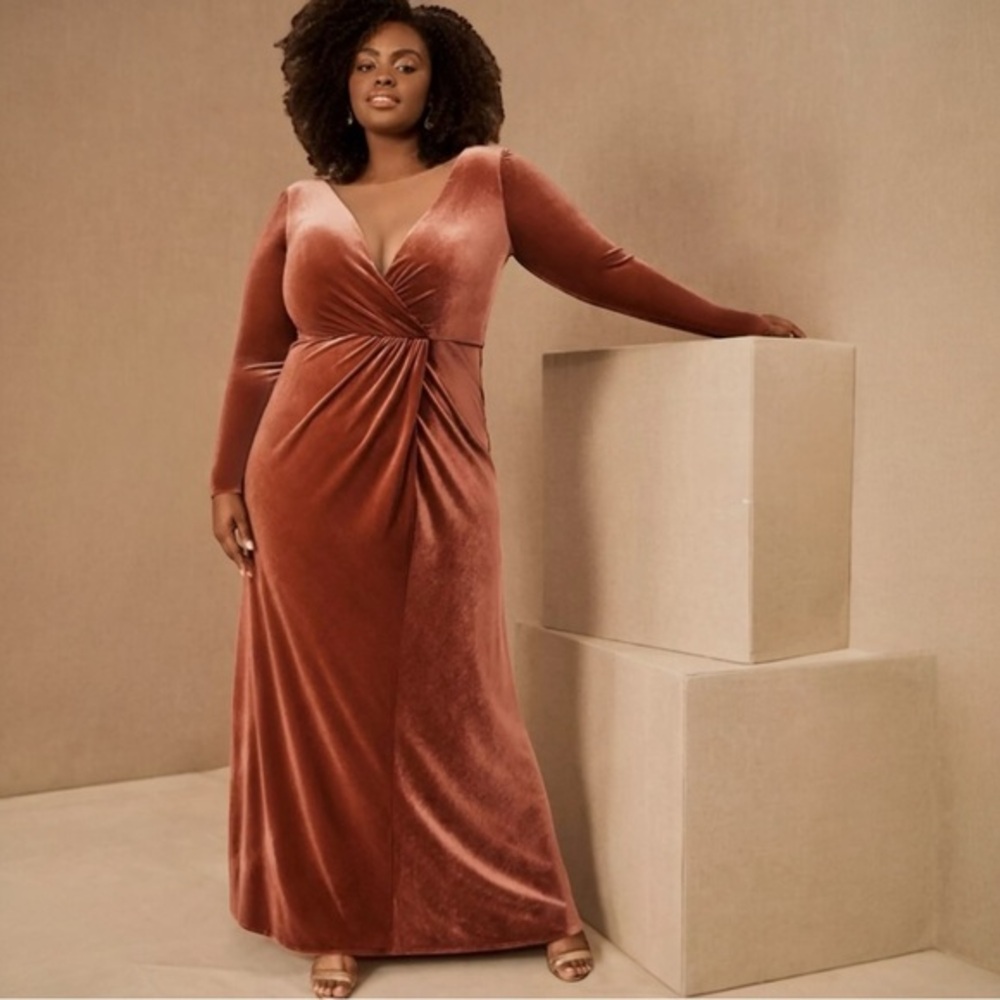 Anthropologie jenny yoo  20 Ryland open back velvet bridesmaid dress maxi long